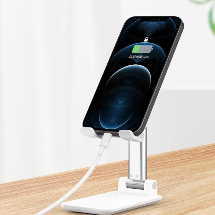 Grüner universeller Tablet Ständer für Desktop, winkelverstellbar und tragbar, perfekt für Multimedia.