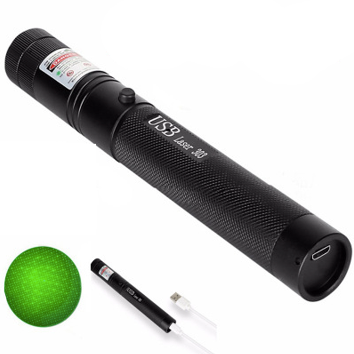 Einstellbarer Sternenprojektor 303 mit grünem Laser, USB-wiederaufladbar für beeindruckende Lichtshows.