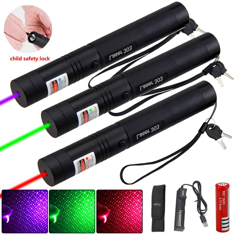 Sicherheitslaser 303: Leistungsstarker, wiederaufladbarer USB-Laser, ideal für Schulungen und Bau.