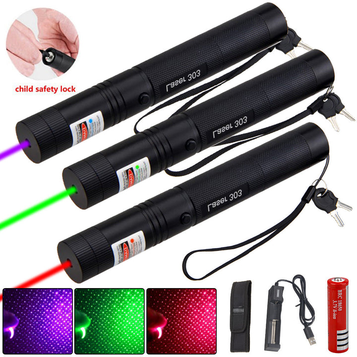 Sicherheitslaser 303: Leistungsstarker, wiederaufladbarer USB-Laser, ideal für Schulungen und Bau.