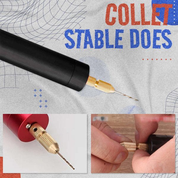 Kompakte USB Bohrmaschine mit Aluminiumgehäuse; vielseitiges Präzisionswerkzeug für Handwerk & DIY.