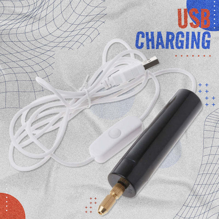 Mini Bohrmaschine powered by USB; perfekt für feine Arbeiten, Gravuren & Schleifen bei Bastelprojekten.