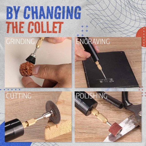 Kompaktes USB-Bohrwerkzeug für detailreiche DIY-Projekte; präzises Gravier-, Schleif- & Polierwerkzeug.