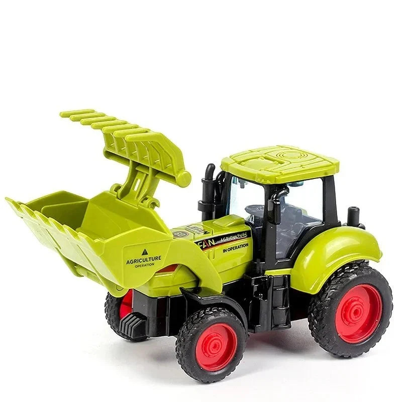 Spielzeug-Traktor für Kinder, perfekt für Landwirtschafts-Simulationen. Fördert Motorik und Kreativität.