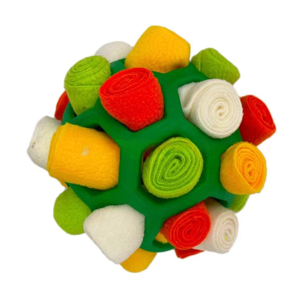 Der waschbare Schnüffelball als Intelligenzspielzeug für Hunde. Verbessert Konzentration und Stressabbau.