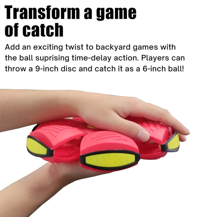 Deformierbarer UFO Wurfball mit LED-Licht, verwandelt sich von Ball zu Frisbee für aktives Spielen.