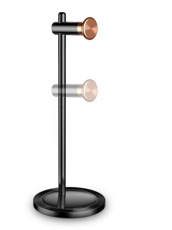 Multifunktionaler Aluminium Headsethalter & Schreibtischorganizer mit verstellbarer Ablage.