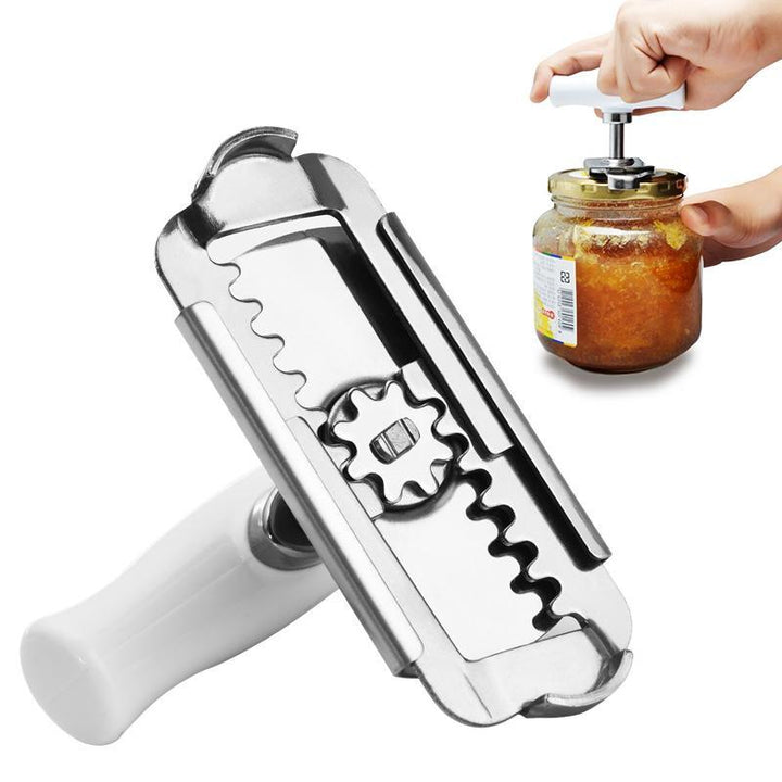 Praktische Geschenkidee: Verstellbarer Edelstahl-Glasöffner, nützlicher Küchenhelfer.