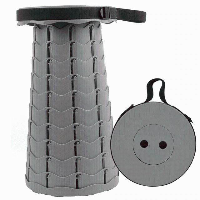 Tragbarer Hocker für Angler, Camper & Gärtner, verstellbar und langlebig.