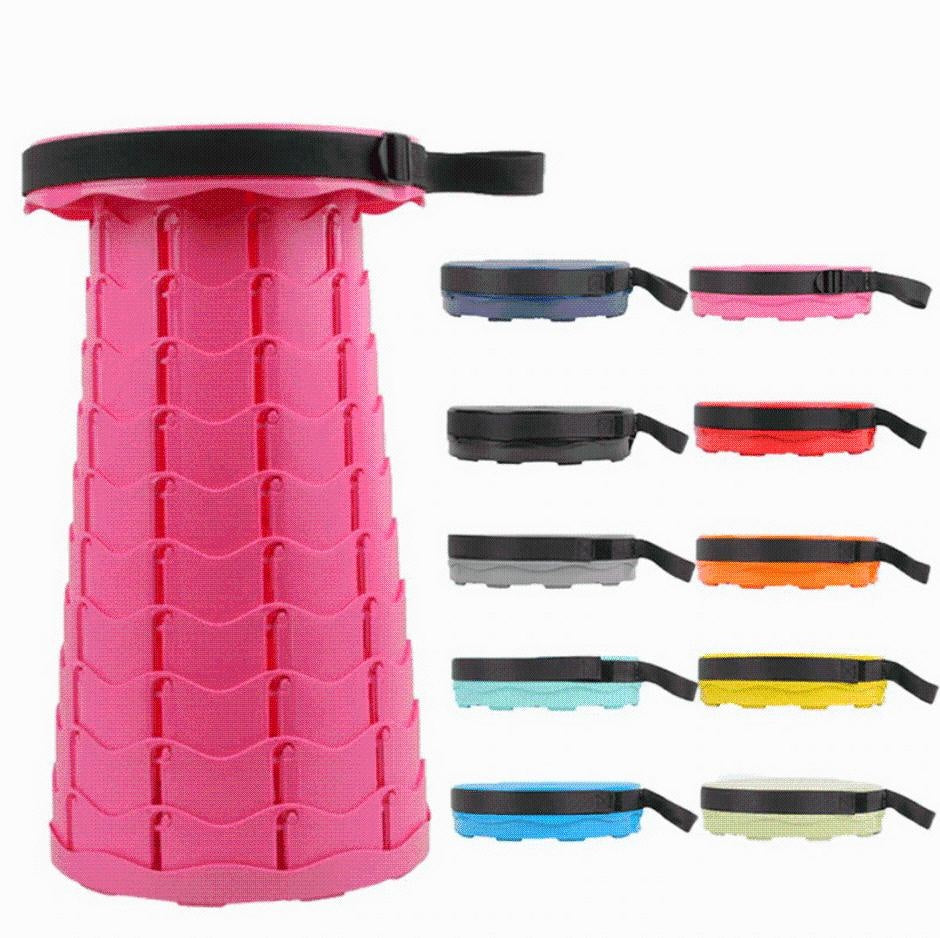 Kompakter Falthocker, ideal als Campinghocker, Angelhocker oder Gartenhocker.