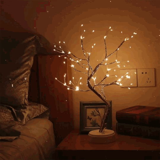 Verzauberndes Lebensbaum Bonsai Licht mit warmweißen LEDs, ideal als Stimmungslicht und Dekoration für Entspannung.