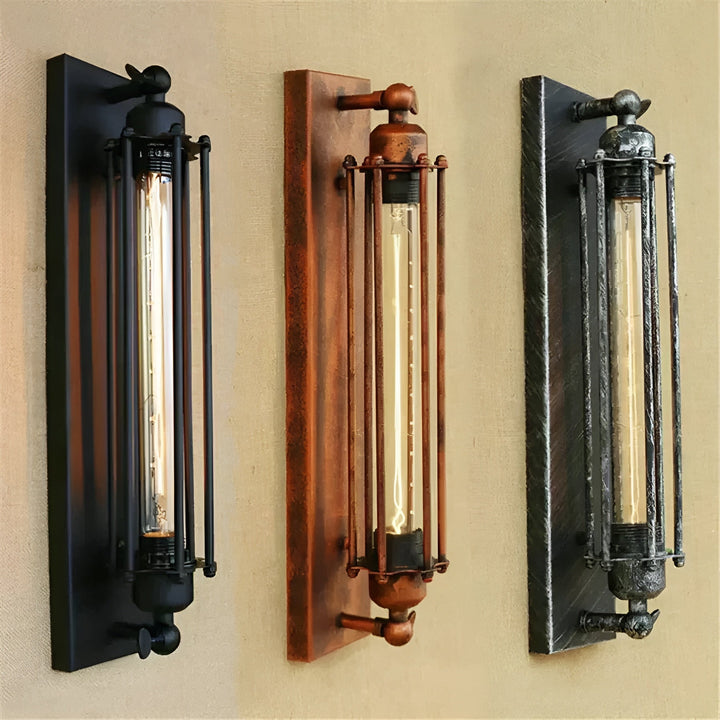 Moderne Vintage LED Wandleuchte für Flurbeleuchtung, stilvolle Metall-Lampe zur Wandmontage.