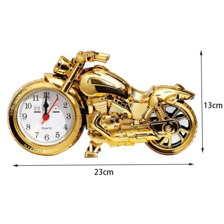 Retro Motorrad Nachttischuhr, detailreich und stilvoll, ein Hingucker und funktionaler Wecker.