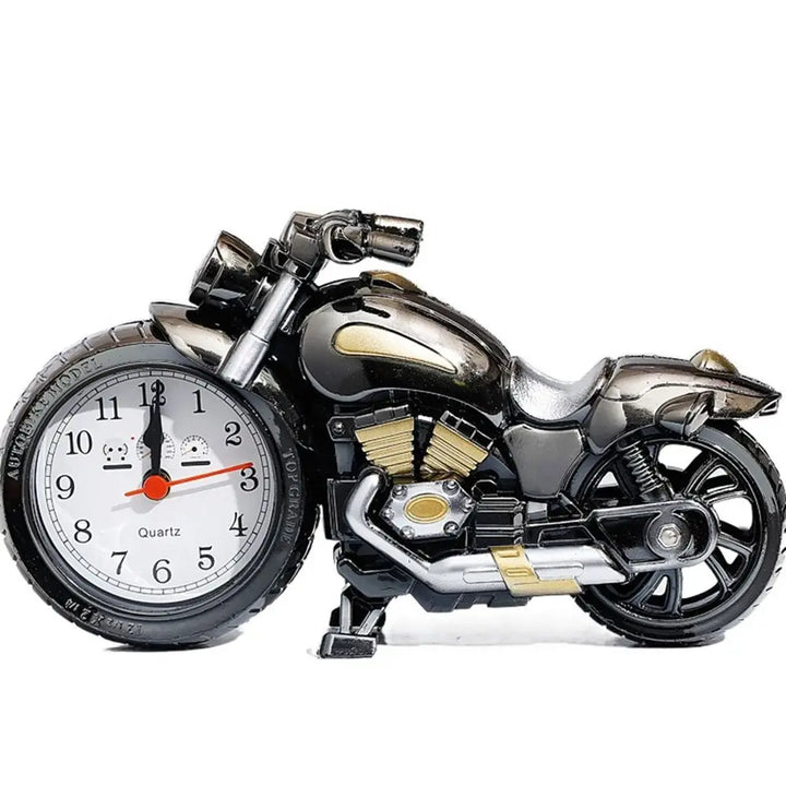 Geschenkidee: Vintage Motorrad Nachttischuhr, einzigartiger Retro-Wecker für Motorrad-Enthusiasten.