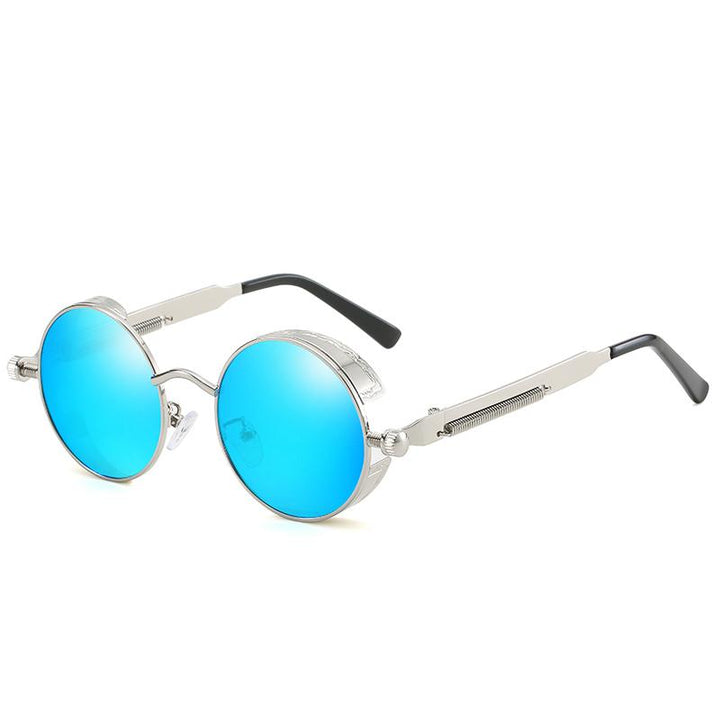 Vintage Unisex Brille, runde Form. Mit UV400-Schutz, ideal für sonnige Sommer-Ausflüge.