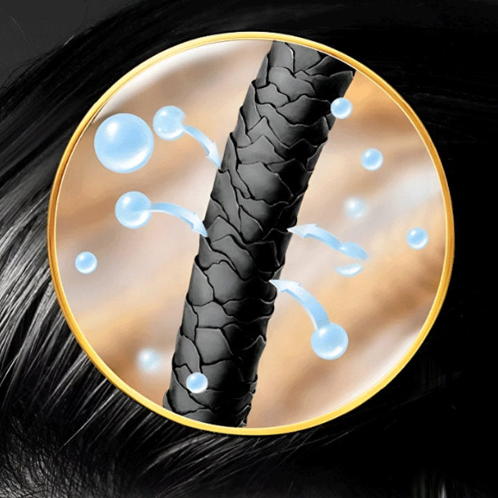 Haaransatz mit sichtbarem Lift & Volumen durch Volumenspray. Für frisches, fülliges Haar & Styling.