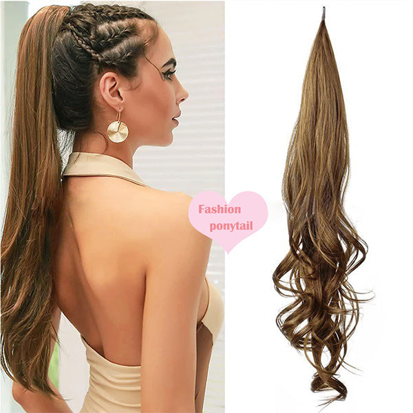 Natürliches Haarteil für voluminöse Pferdeschwänze. Einfaches Styling & sicherer Halt für Damen.