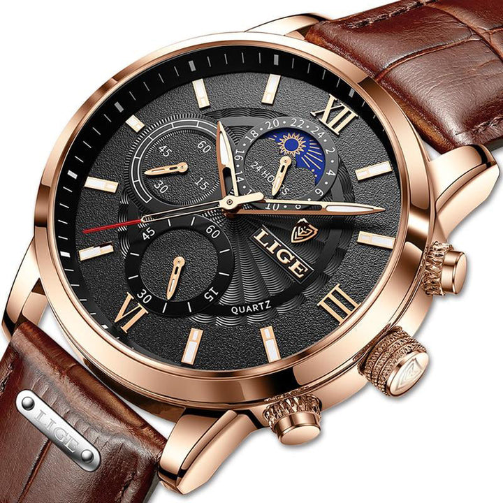 Wasserdichte Herrenuhr aus Edelstahl, bereit für jede Aktivität, stilvolles und robustes Design.