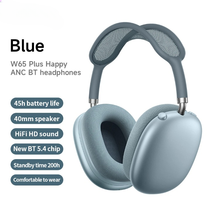 Premium Reisekopfhörer W65 Plus Over-Ear mit ANC, Bluetooth und extrem langer Akkulaufzeit für unterwegs.