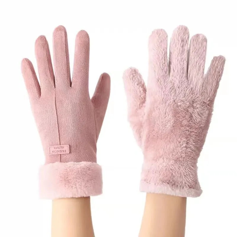 Praktische Damenhandschuhe, warm, bequem und mit Touchscreen-Funktion für kalte Tage.