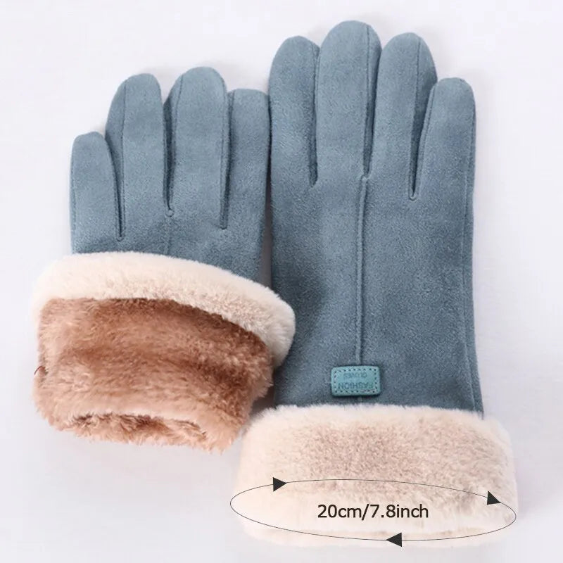 Robuste Damen Winterhandschuhe, warm, bequem & mit Touchscreen-Funktion für Outdoor-Aktivitäten.