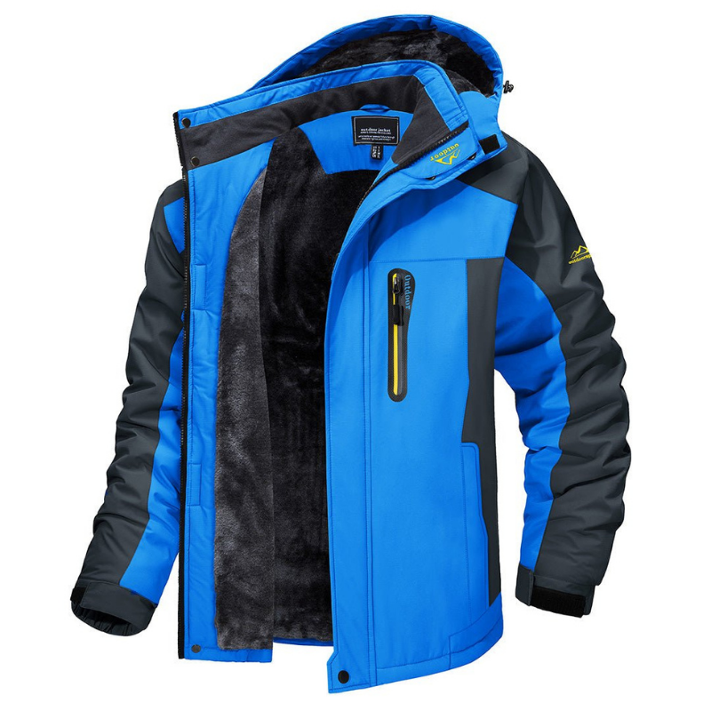 Modische Herren Winterjacke für Outdoor-Aktivitäten; warm und wetterfest, ideal für kalte Wintertage.