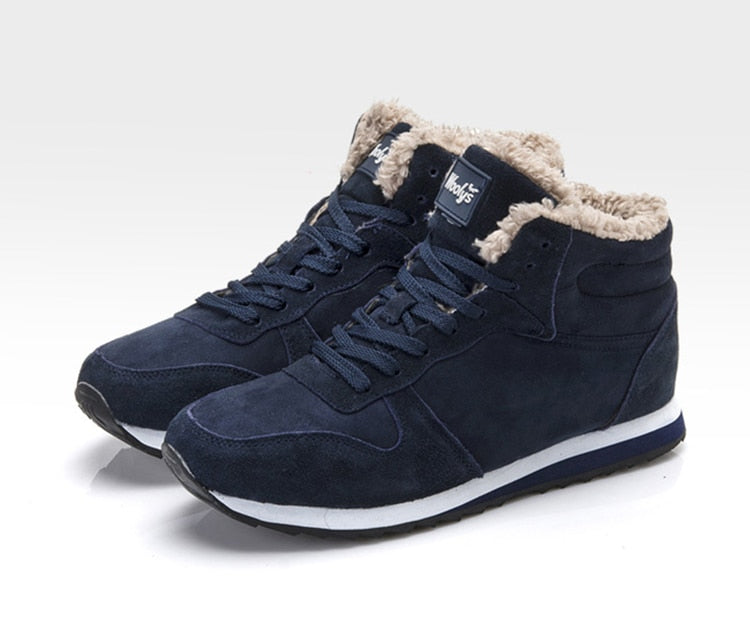 Kältebeständige Winterschuhe in Braun, ideal für frostige Tage und Wanderungen.