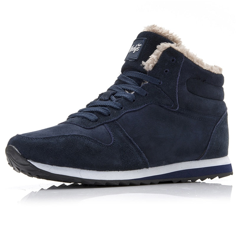 Stilvolle Herren Winterstiefel in Dunkelgrau, perfekt für Alltag und Freizeit.