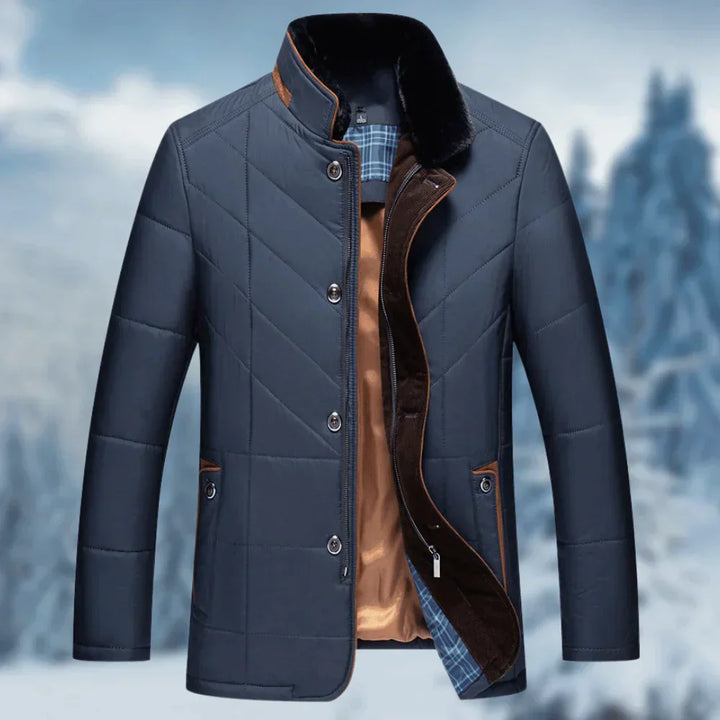 Warme Herren Steppjacke für den Winter, gesteppt. Bietet Komfort und Stil für kalte Tage und Outdoor-Aktivitäten.