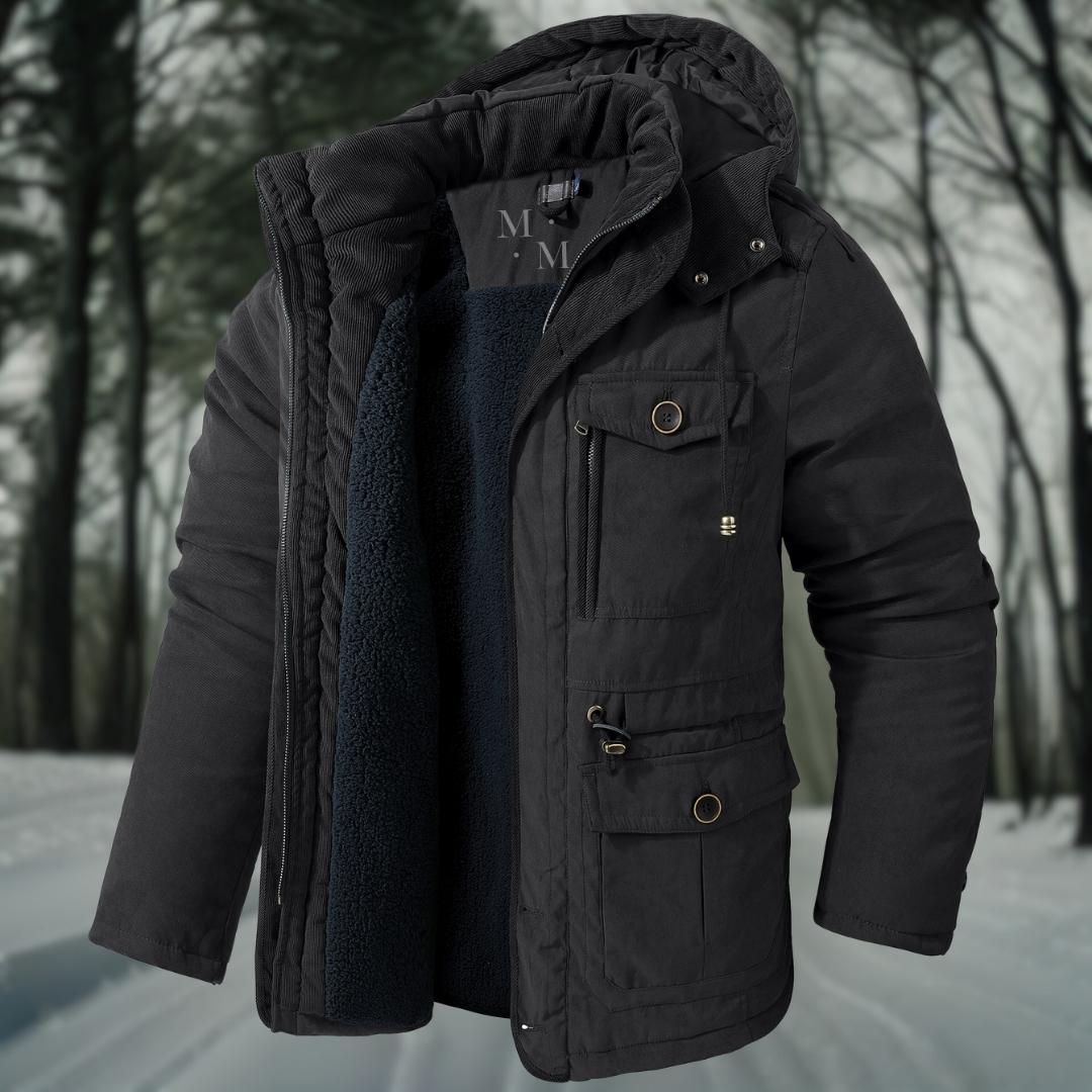 Warme, stilvolle Herren-Winterjacke, wasserabweisend für kalte Tage. Ideal für Outdoor und Freizeit.