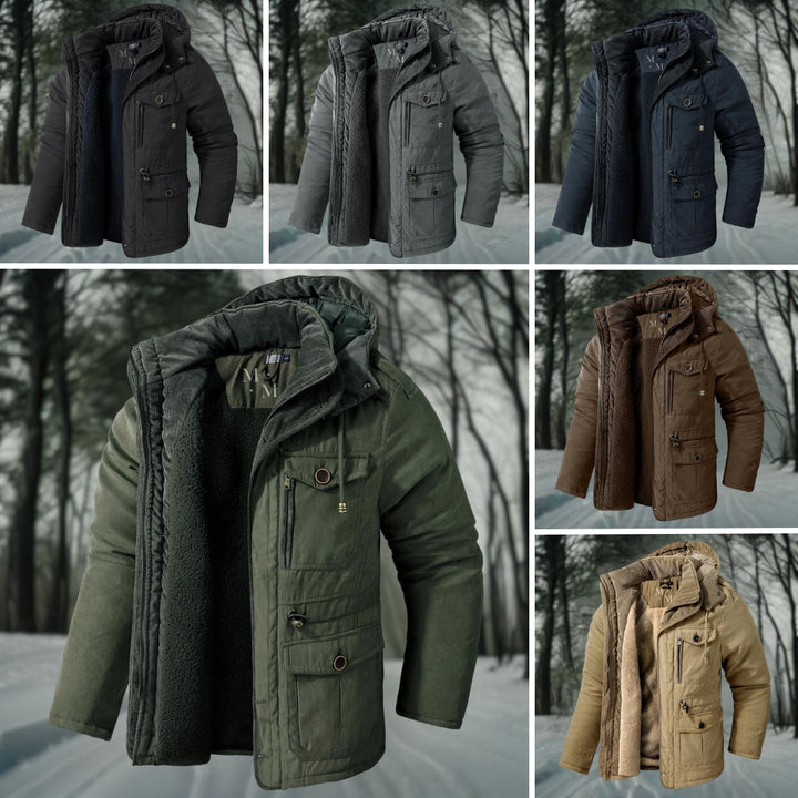 Vielseitige Herren-Winterjacke, warm, stilvoll & wasserabweisend. Perfekt für jeden Wintertag.
