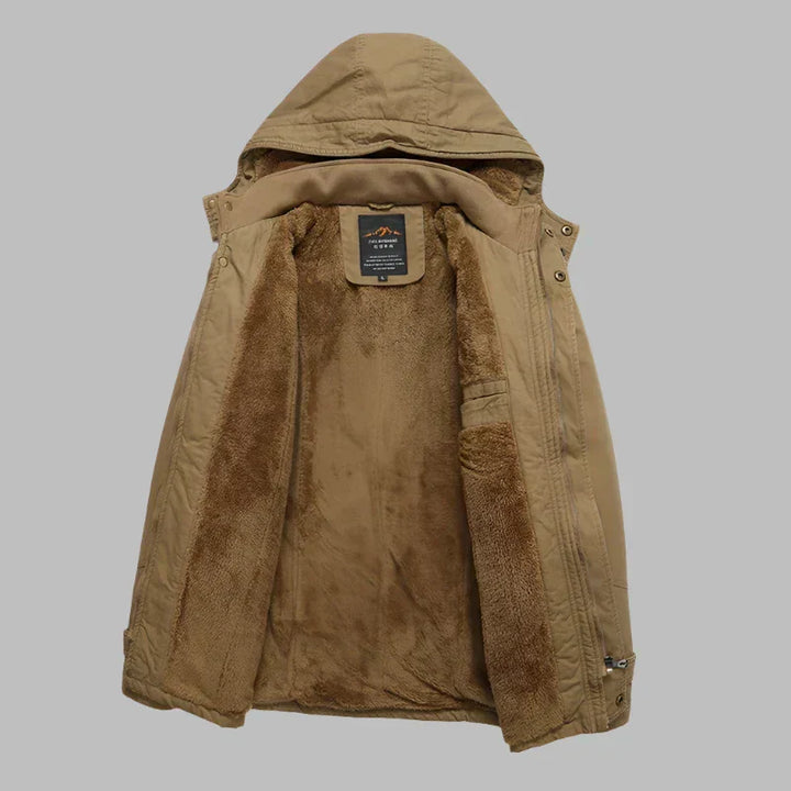 Innenfutter der warmen ArcticShield Herren Winterjacke. Komfortable, wasserdichte Outdoorjacke mit Kälteschutz.