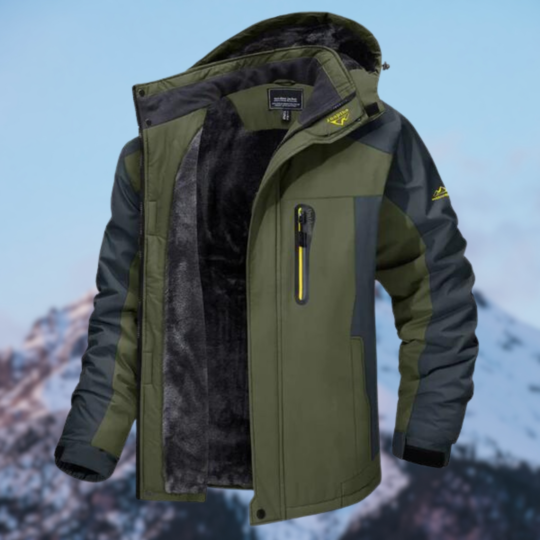 Warme, wasserfeste Herren Winterjacke für kalte Tage; stilvolle Outdoor-Bekleidung für den Winter.