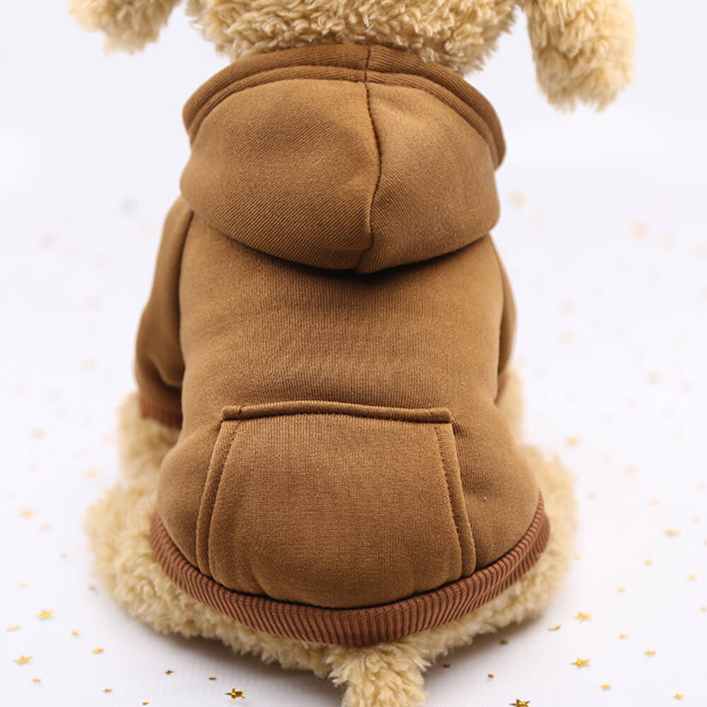 Stylischer Winterpullover für Hunde & Welpen, bunter Haustier Hoodie mit Taschen, bequeme Hundekleidung.