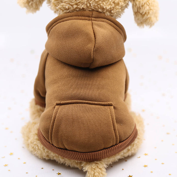 Stylischer Winterpullover für Hunde & Welpen, bunter Haustier Hoodie mit Taschen, bequeme Hundekleidung.