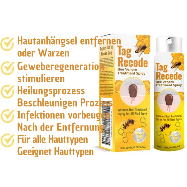 Effektives Warzenspray mit Bienengift-Formel. Schmerzfreie Hautpflege für ein ebenmäßiges Hautbild.