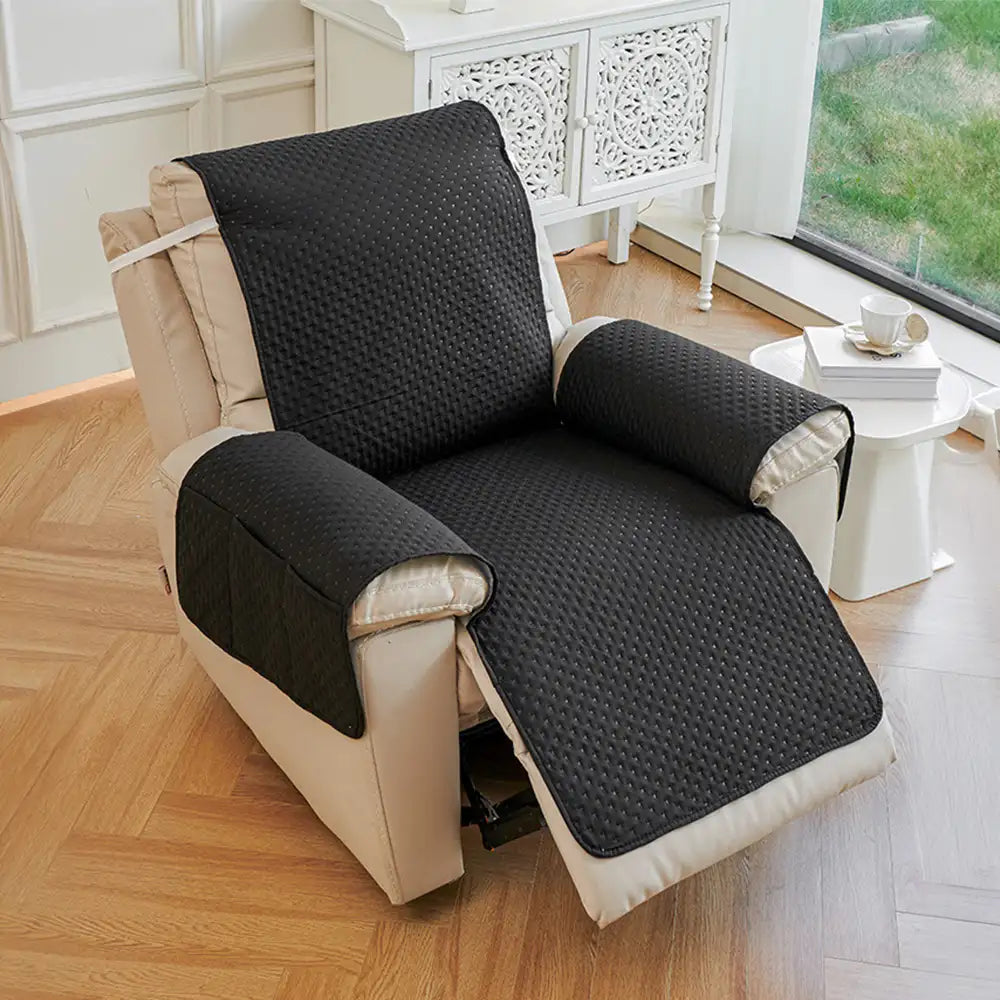 Design-Sofaüberzug, einfarbig, elastisch; wasserdicht, haustierfreundlich & pflegeleicht, passend fürs Wohnzimmer.