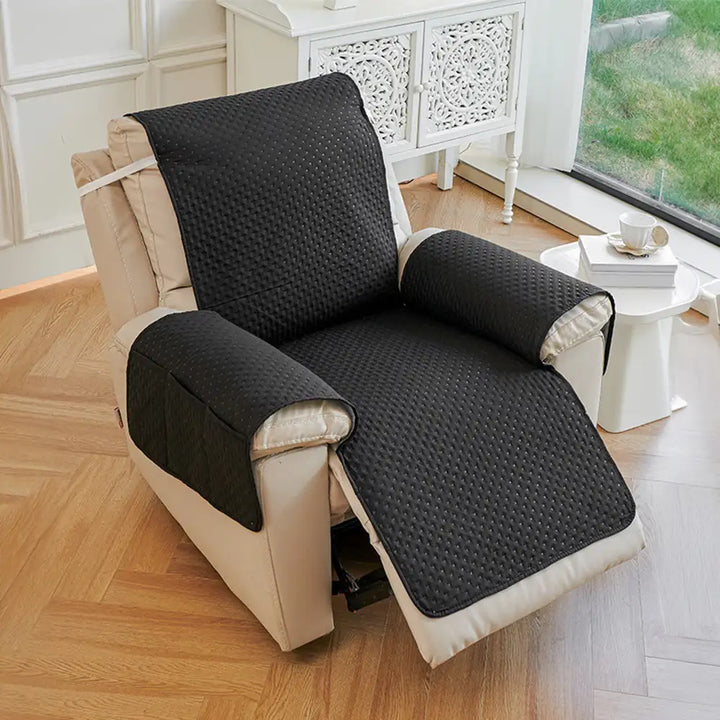 Design-Sofaüberzug, einfarbig, elastisch; wasserdicht, haustierfreundlich & pflegeleicht, passend fürs Wohnzimmer.