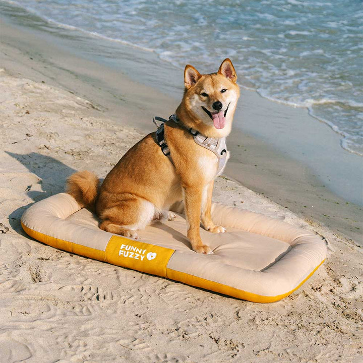 Detailansicht der wasserdichten, kratzfesten Oberfläche der Hundematte.