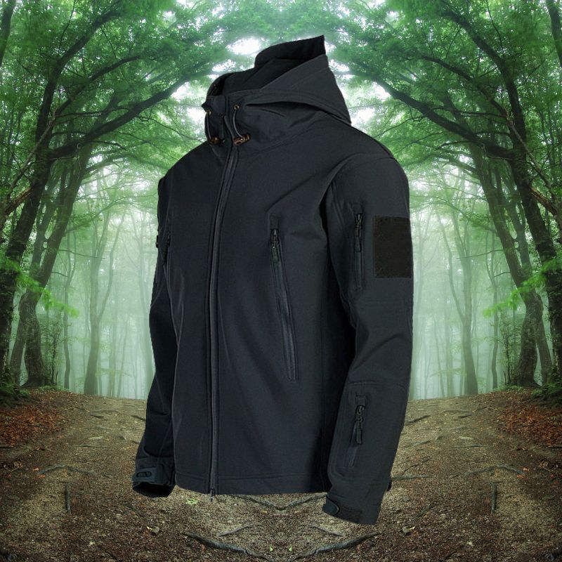 Wasserdichte Herren Outdoorjacke, winddicht & atmungsaktiv, ideal für Wanderungen und Freizeit.