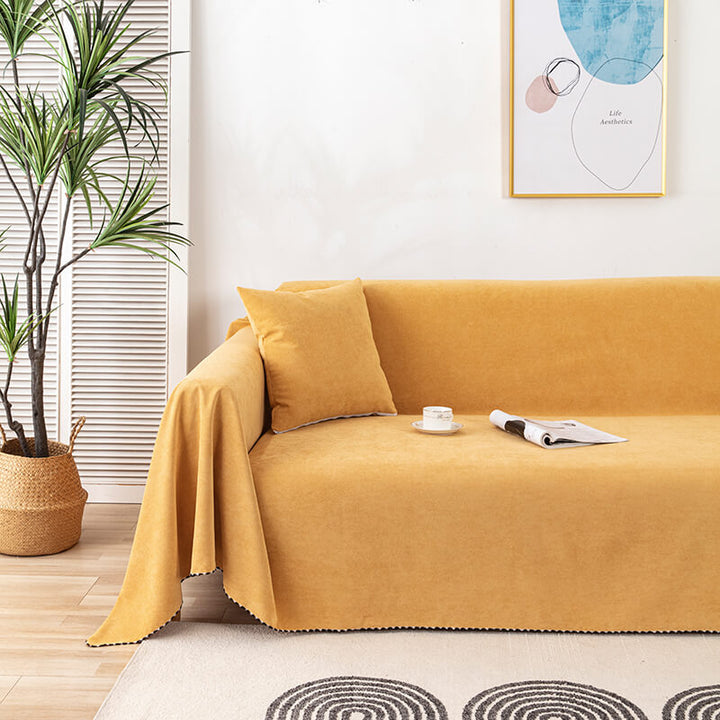 Robuste Schutzdecke Jacquard, wasserdicht, Polyester, idealer Couchschutz für Haustiere.