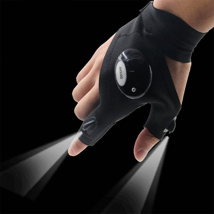 Wasserdichte LED-Handschuhe für Freihandbeleuchtung bei Nachtarbeit, Reparaturen und Outdoor-Aktivitäten.