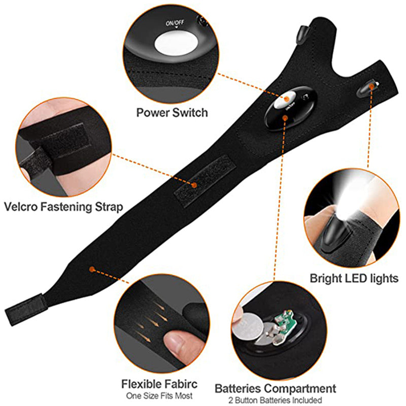 Ein Paar wasserdichte LED-Handschuhe, ein praktisches Gadget und Werkzeug für Nachtarbeit und Reparaturen.