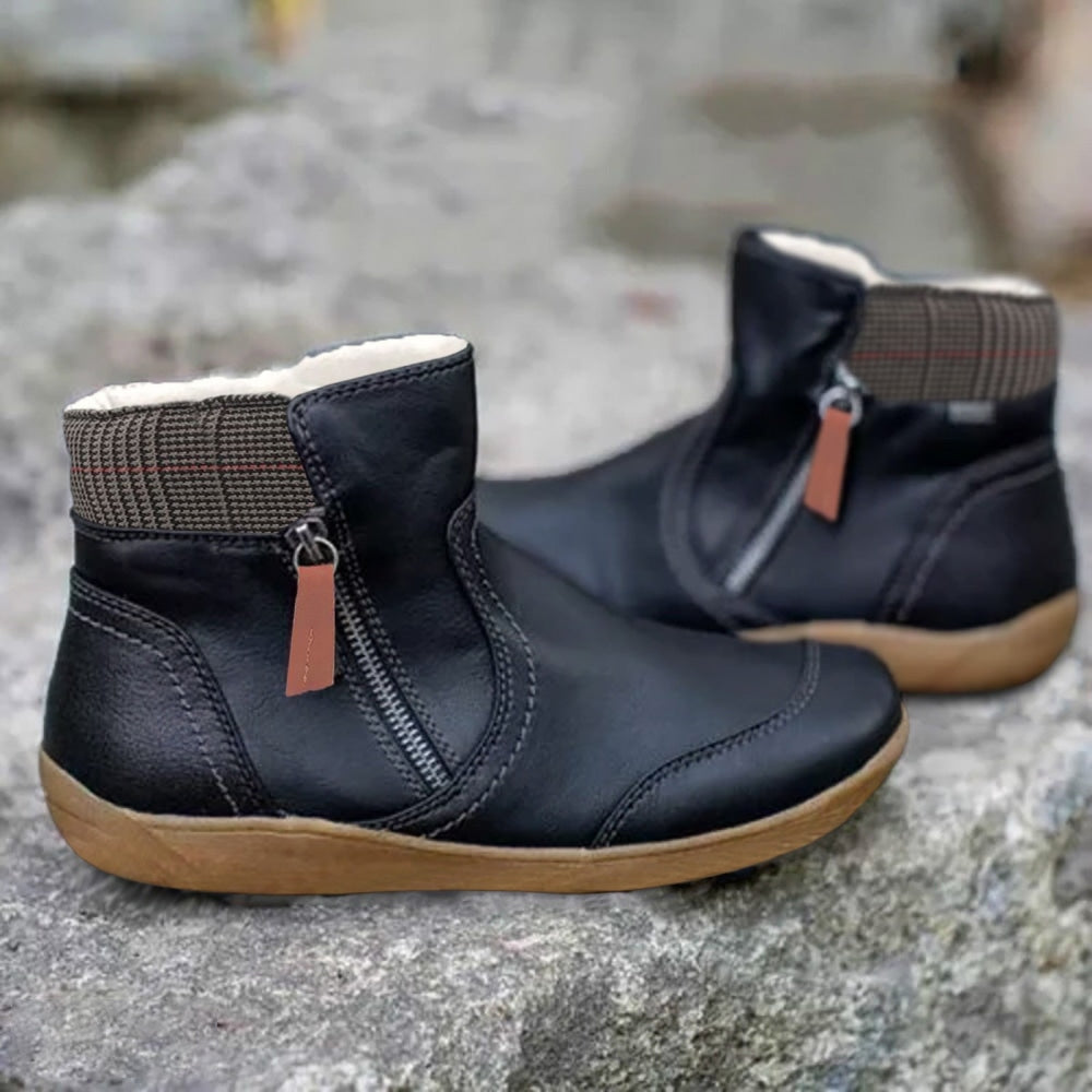 Elegante, bequeme Damenstiefel, wasserdicht und orthopädisch, perfekt für Herbst- und Wintertage.