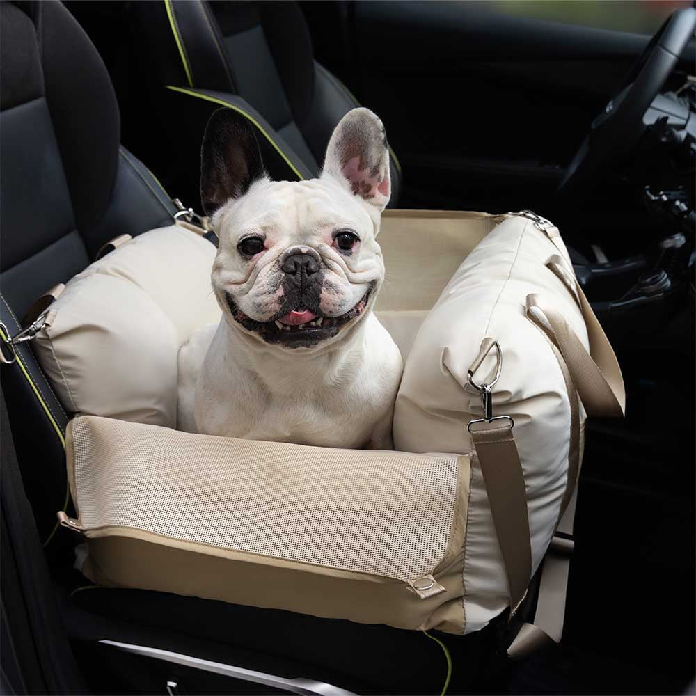Hunde-Sicherheitssitz, wasserdicht & atmungsaktiv, für entspanntes Reisen mit Hund.