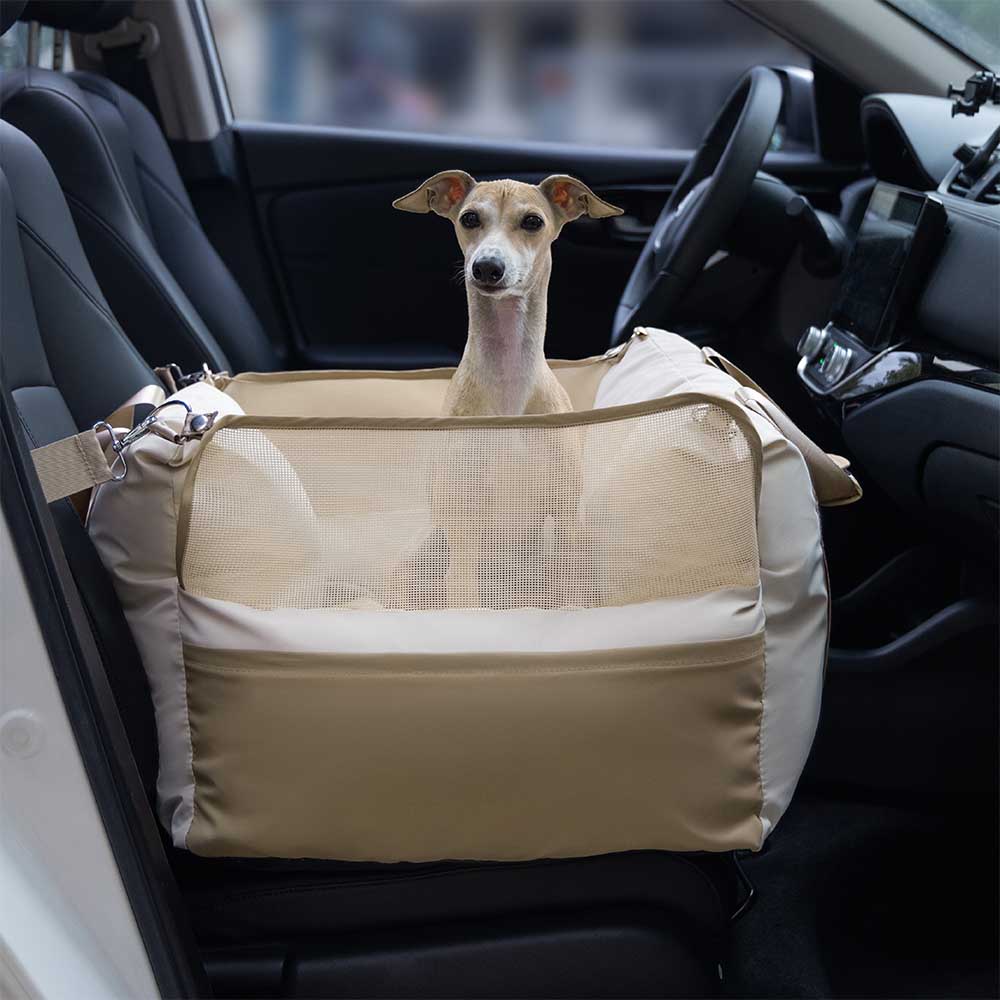 Praktischer Hunde-Autositz für kleine & mittlere Hunde, leicht zu reinigen und robust.