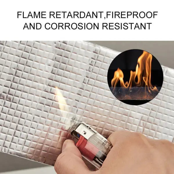 Vielseitiges Butyl Reparaturband. Wasserdichtes Dichtband für Haus, Dach & Wohnwagen. Repariert Lecks mit Alufolie.