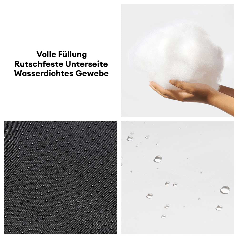 Outdoor-taugliches Hundebett in Bootsform, kühlend & wasserdicht. Perfekt für den Sommer.