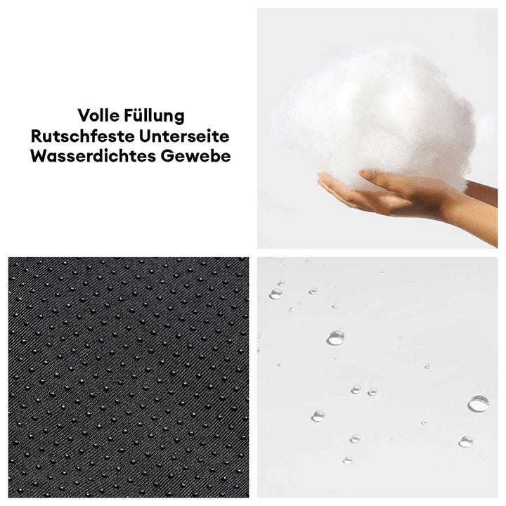 Outdoor-taugliches Hundebett in Bootsform, kühlend & wasserdicht. Perfekt für den Sommer.