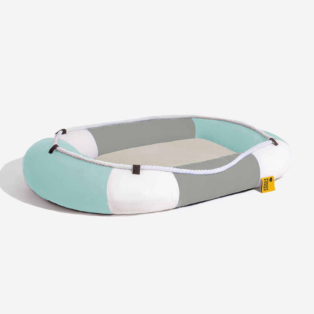 Kühlendes, wasserdichtes Katzenbett Bootsform. Bietet Ihrer Katze eine kühle Rückzugsmöglichkeit.